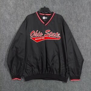 Collegiate Licensed Product Windbreaker Men XXL Black Ohio State Buckeyes V-Neck